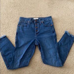 Madewell High-Rise Skinny Jeans Button-Front